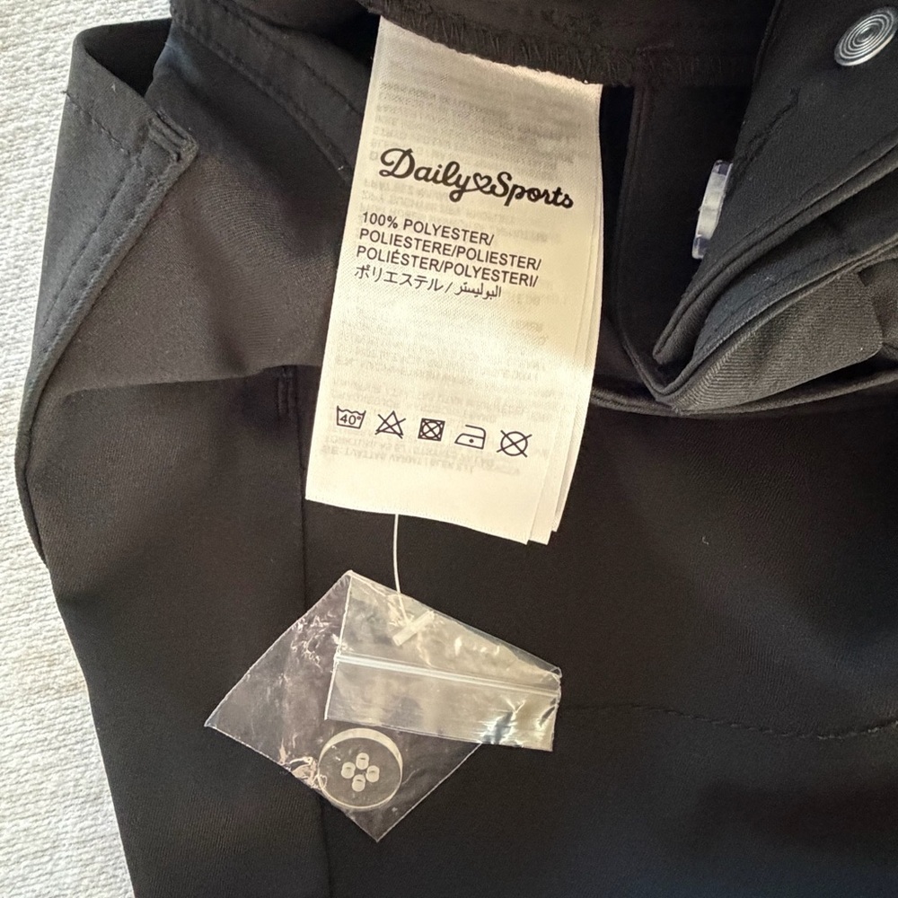Daily Sport Black Golf Pants Size 2 Athleisure Golfcore Stretch Activewear - Picture 5 of 11